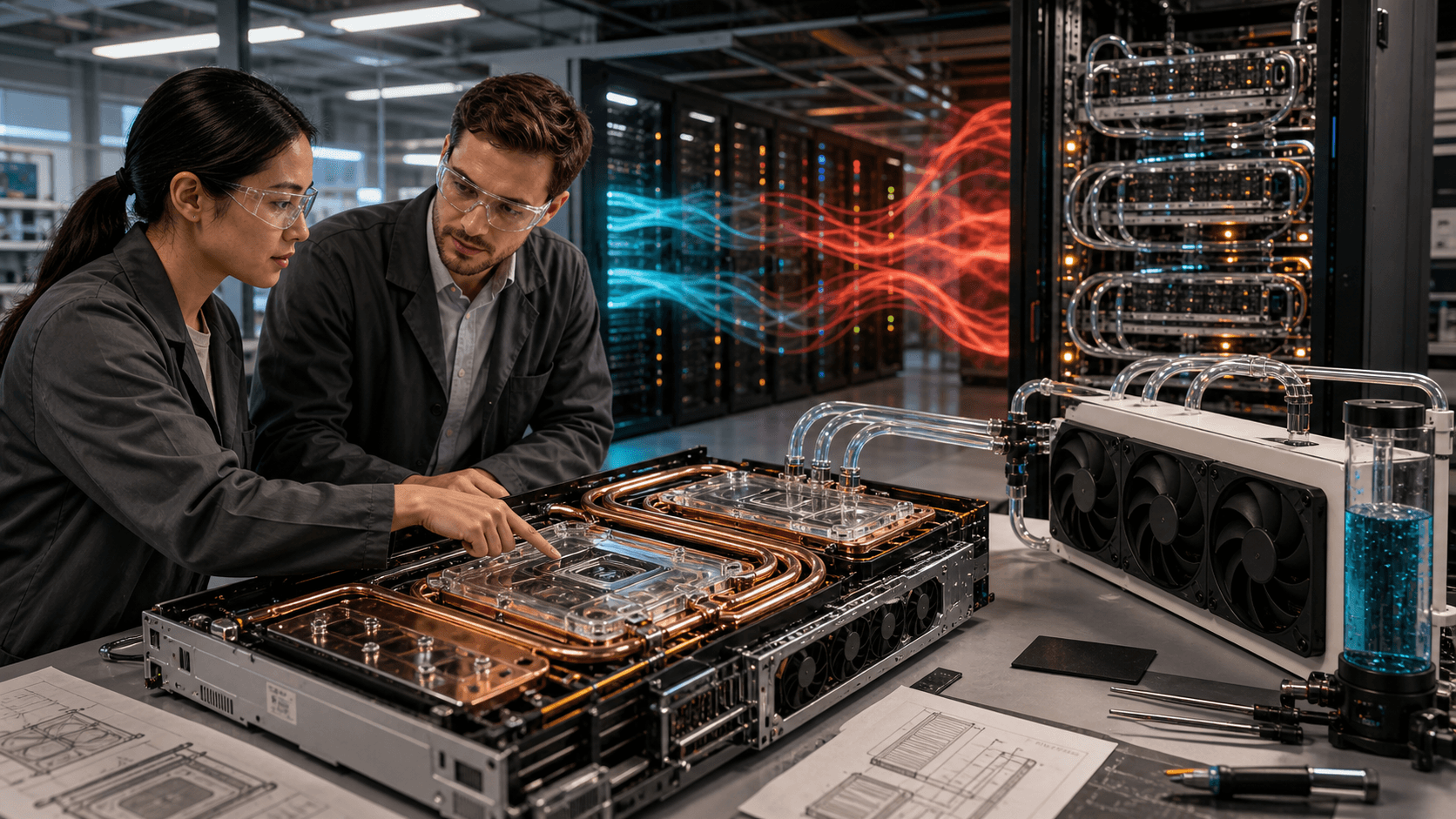 Como funciona o resfriamento de GPU: ar, líquido, heat pipes e data centers de IA